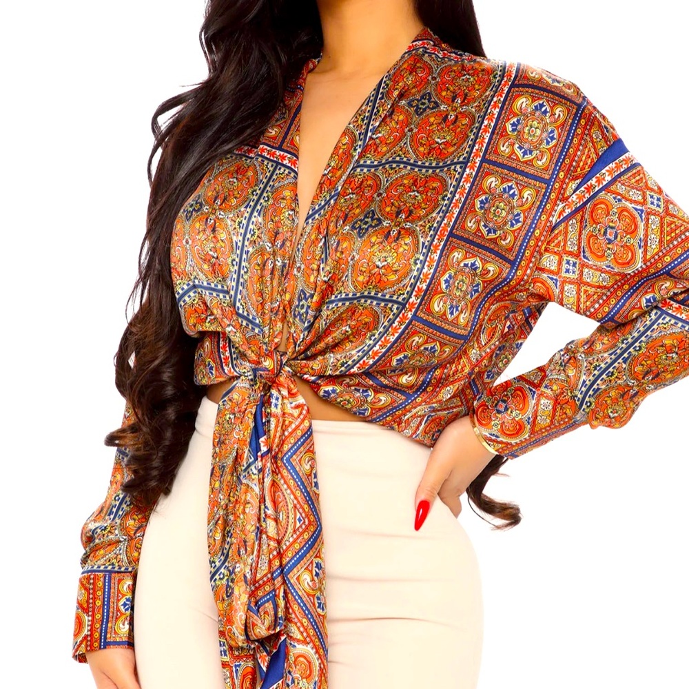 Fashion nova satin top shirt